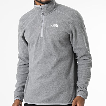 The North Face Sweat Polaire Col Zippe 100 Glacier A5IHP Gris Chine LaBoutiqueOfficielle