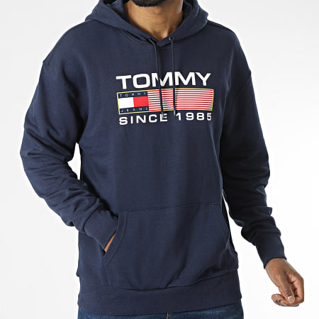 Tommy Jeans - Felpa con cappuccio Athletic Logo 5009 blu navy