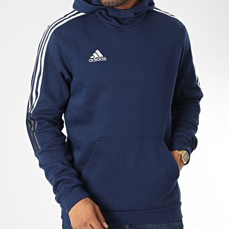 Adidas Sportswear - Sweat Capuche A Bandes GH4464 Bleu Marine -  LaBoutiqueOfficielle.com