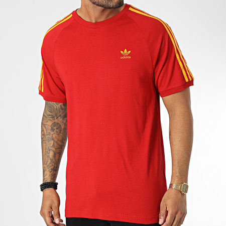 Adidas Originals - Camiseta a rayas HK7419 Roja