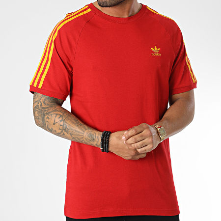 Adidas Originals - Camiseta a rayas HK7419 Roja