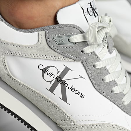 Calvin Klein - Sneakers Retro Runner Laceup Low White Mercury Grey