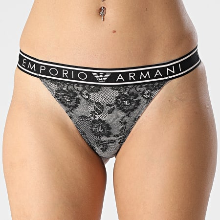 Emporio Armani - Lot De 2 Strings Femme 164522 Noir