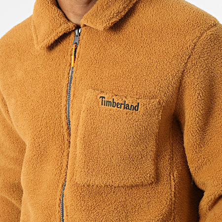 Timberland - Giacca con zip in pile Camel A5XW5