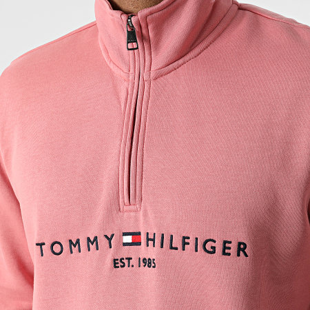 Tommy Hilfiger - Sweat Col Zippé Logo 0954 Rose