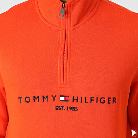 Tommy Hilfiger - Sweat Col Zippé Logo 0954 Orange
