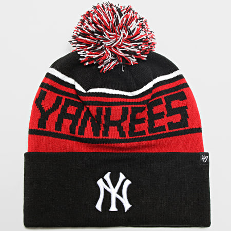 '47 Brand - Berretto con pompon dei New York Yankees nero rosso