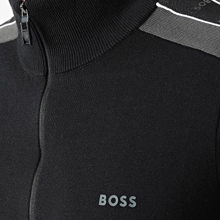 BOSS - Sweat Zippé A Bandes 50475202 Noir