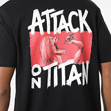 Attaque des Titans - Camiseta Dinah Back Oversize Negra