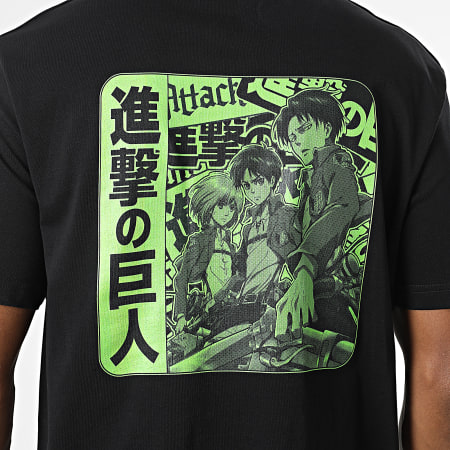 Attaque des Titans - Tee Shirt Oversize Trio Noir Vert
