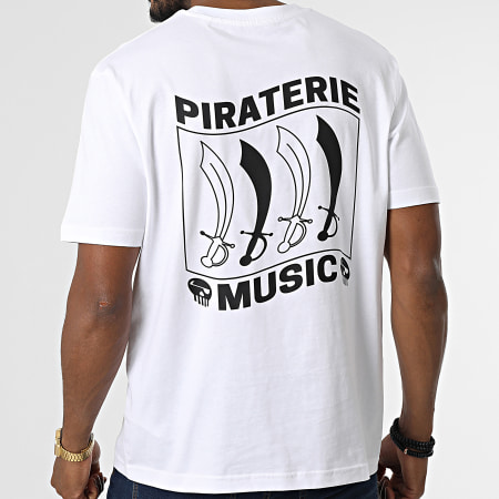 La Piraterie - Tee Shirt Oversize Etendard Blanc Noir