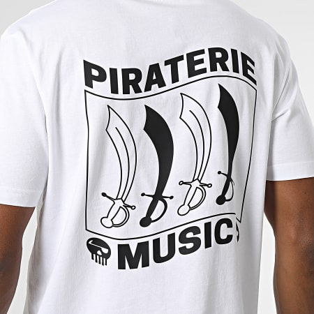 La Piraterie - Camiseta oversize Etendard Blanco Negro