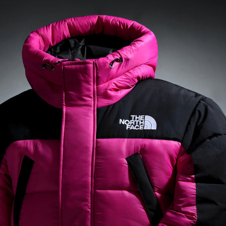 The North Face - Plumífero con capucha Himalaya A4QZ5 Rosa Fushia Negro