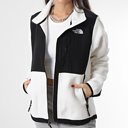 The North Face - Giacca con zip in pile bianca da donna A7UR6