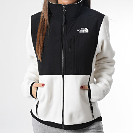 The North Face - Giacca con zip in pile bianca da donna A7UR6