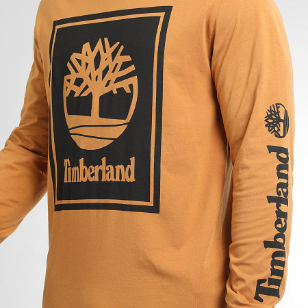 Timberland - Tee Shirt Manches Longues Stack Logo A6CCE Camel