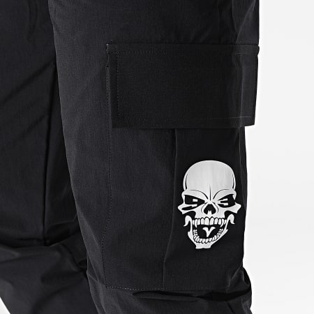 Untouchable - Pantaloni cargo con logo bianco e nero