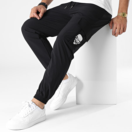 Untouchable - Pantalon Cargo Logo Noir Blanc