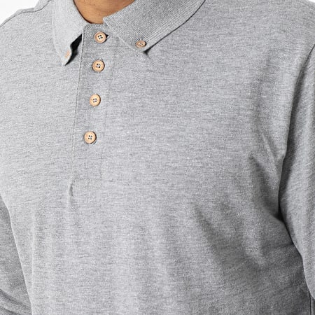 Classic Series - Polo Manches Longues Lincoln Gris Chiné