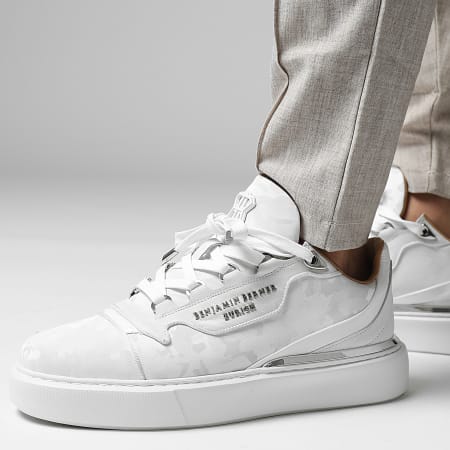Benjamin Berner - Sneakers Raphael Low Top Reflective Camouflage Bianco