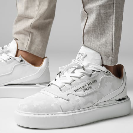 Benjamin Berner - Sneakers Raphael Low Top Reflective Camouflage Bianco
