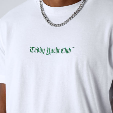 Teddy Yacht Club - Tee Shirt Oversize Large Maison Vendome Paris Blanc Emerald