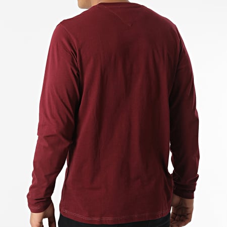 Tommy Jeans - Tee Shirt Manches Longues Chest Logo 4316 Bordeaux