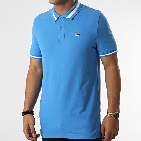 Tommy Jeans - Polo Manches Courtes Tipped 2220 Bleu Clair