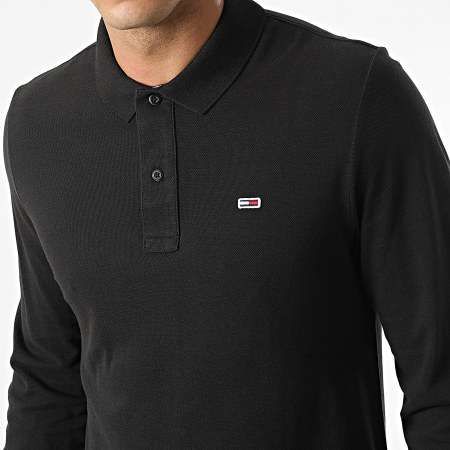 Tommy Jeans - Polo Manches Longues Solid 5077 Noir
