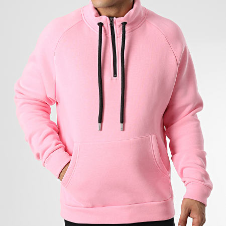 ADJ - Sweat Col Zippé Rose