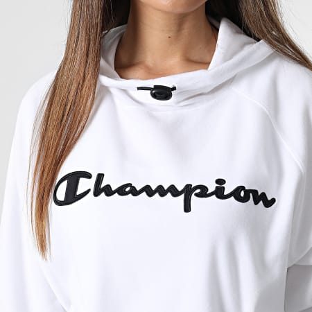 Champion Sweat Capuche Polaire Femme 115692 Blanc LaBoutiqueOfficielle