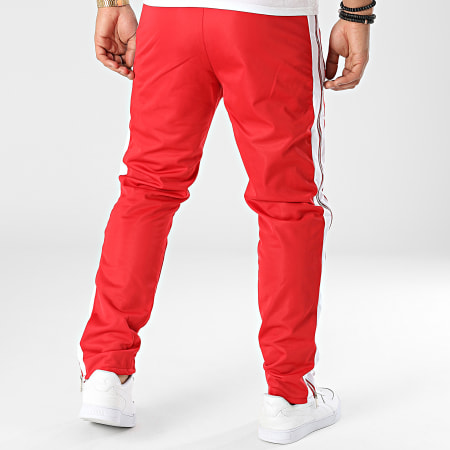 Ikao - LL725 Pantalón de chándal con banda roja y blanca