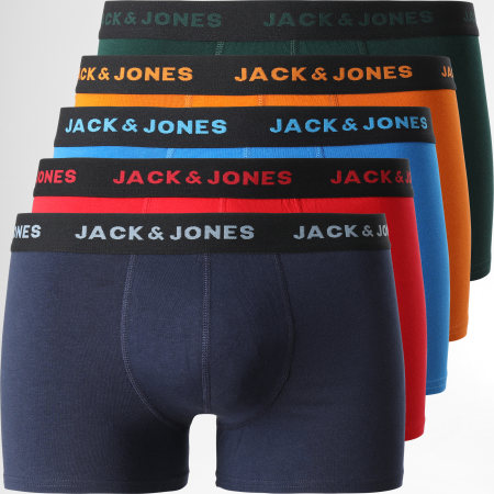Jack And Jones - Confezione da 5 boxer 12211149 Rosso Blu Arancione