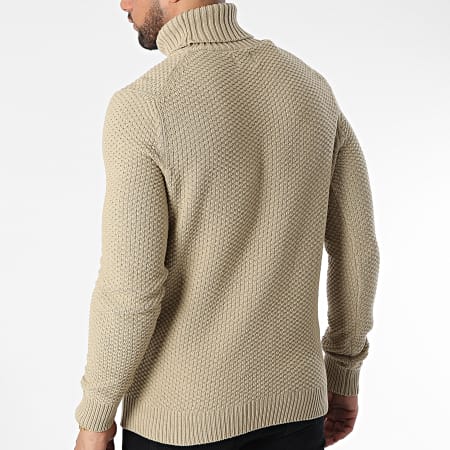 Only And Sons - Pull Col Roulé 22022595 Beige