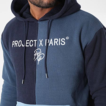 Project X Paris - Sweat Capuche 2220166 Bleu Marine Bleu Clair