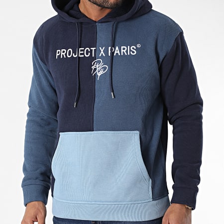 Project X Paris - Sweat Capuche 2220166 Bleu Marine Bleu Clair