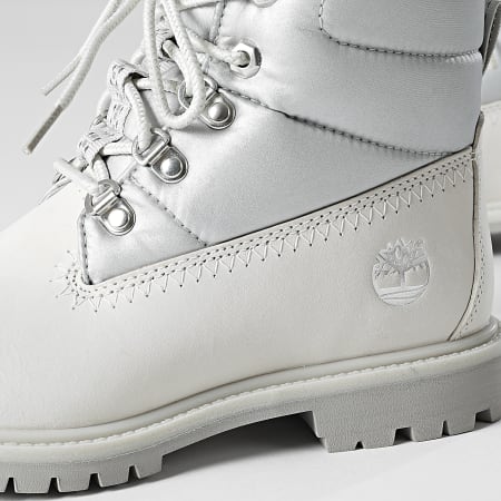 Timberland - Boots Femme Premium 6 Inch Warm Lined A44WJ White Nubuck Silver