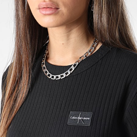 Calvin Klein - Robe Femme Badge RIB 9857 Noir