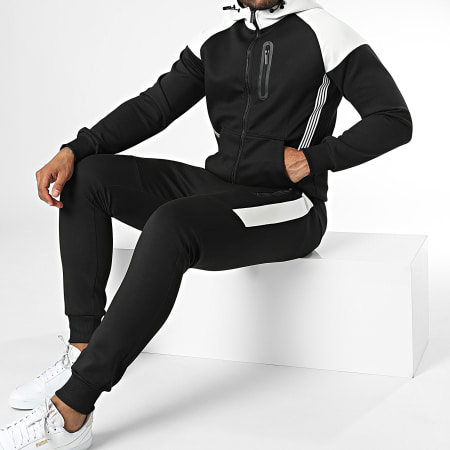 Zayne Paris  - E330 Tuta da ginnastica bianca e nera
