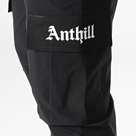 Anthill - Pantalon Cargo Gothic Noir Blanc
