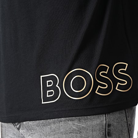 BOSS - Camiseta de manga larga con capucha 50481200 Negro