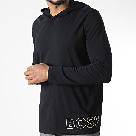 BOSS - Tee Shirt Manches Longues Capuche 50481200 Noir
