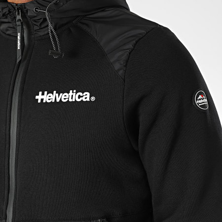 Helvetica - Wagga Hooded Zip Top Negro