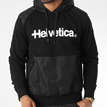 Helvetica - Sudadera con capucha Parton Negra