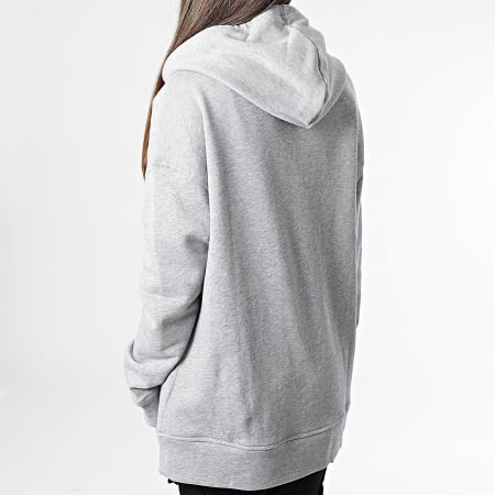 Tommy Hilfiger - Sweat Capuche Femme Relaxed Long High Shine 5980 Gris Chiné