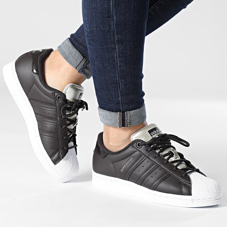 Adidas Originals - Baskets Femme Superstar GX4360 Brown Footwear White 