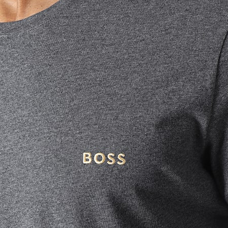 BOSS - Tee Shirt Manches Longues 50480541 Gris Anthracite Chiné