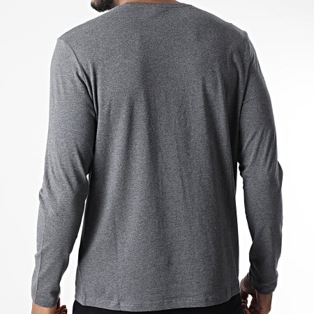 BOSS - Tee Shirt Manches Longues 50480541 Gris Anthracite Chiné