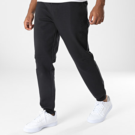 Calvin Klein - Pantalón de chándal con logotipo en relieve 8047 Negro