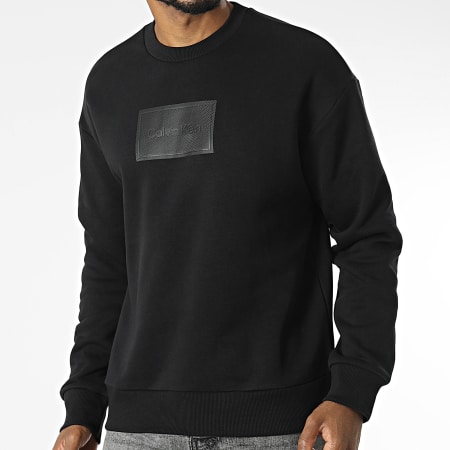 Calvin Klein - Sweatshirt met gestructureerd logo 0083 Zwart